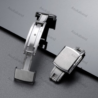Cao Cấp 304 Chắc Chắn Thép Không Gỉ Đồng Hồ Khóa 16mm 18mm 20mm Kim Loại Khóa Bấm Đôi Nút Gấp Diver Đồng Hồ Khóa Lặn Rùa Khóa Phụ Kiện Đồng Hồ Nam Nữ