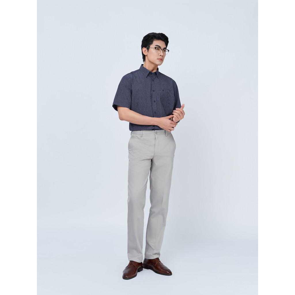 Quần Khaki 0 ply VIETTIEN SMART CASUAL vải cotton phom Regular VT00000309