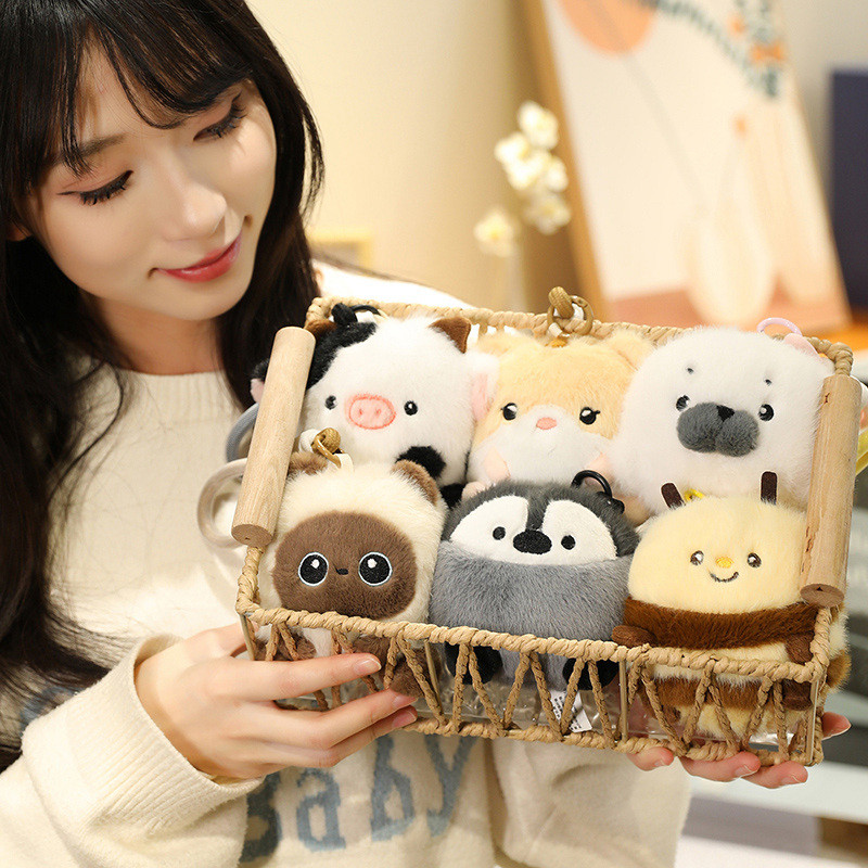 Kawaii Động Vật Sang Trọng Đồ Chơi Mèo Dễ Thương Bò Thỏ Sang Trọng Búp Bê Mặt Dây Chuyền Móc Khóa Ong Vui Nhộn Đồ Chơi Nhồi Bông Để Bàn Ba Lô Trang Trí Mềm Mại Cho Bé Đồ Chơi Làm Dịu Trẻ Em Quà Tặng Sinh Nhật Trao Đổi
