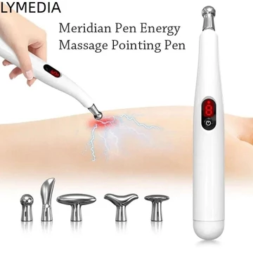 Bút châm cứu điện tử LYMEDIA, Máy mát xa mát xa châm cứu thư giãn, Giảm đau di động Chữa lành hàng chục điểm Massage toàn thân