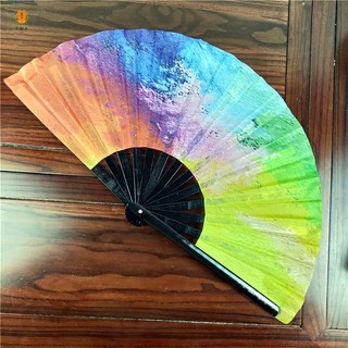 Quạt gấp tay cỡ lớn Quạt gấp tay Rave Quạt móc khóa