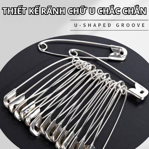 Ghim Băng Cài Áo, Kim Băng Kim Loại Không Gỉ Dùng Để Trang Trí Với Nhiều Kích Thước Khác Nhau