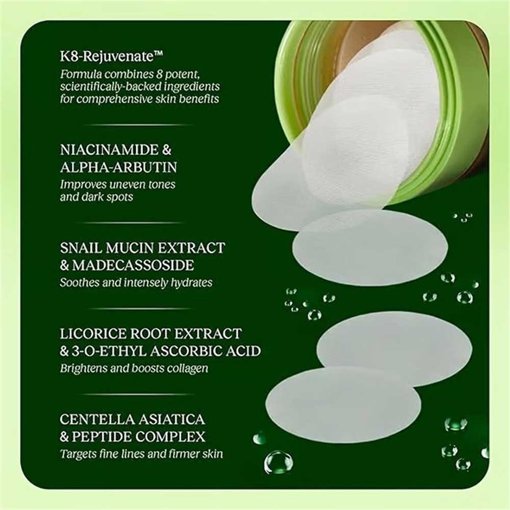 100Pcs Jiyu Skincare Anti-Aging Dark Spot & Wrinkle Minimizing Toner Pads Skin Care Accessorie