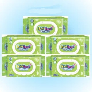 combo 2 Gói Khăn Ướt Trẻ Em Không Mùi  Baby Love Gói 80 Tờ Sản Phẩm Chính Hãng Của Unicharm