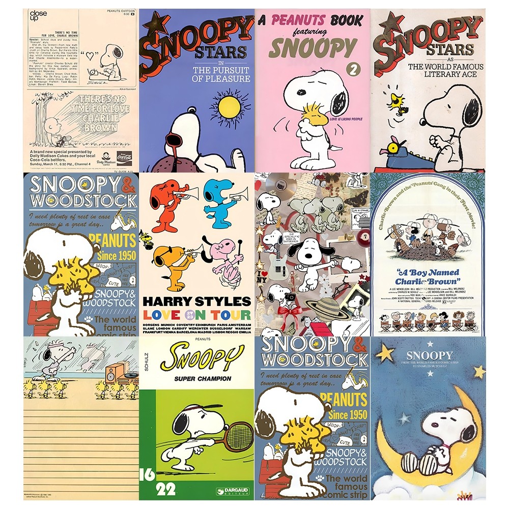 [Giấy] A5 In Màu - Set 50 Tờ Poster Giấy Dán Tường - HÌNH CHÚ CHÓ SNOOPY - Decor Trang Trí Nhà | MS: 111458