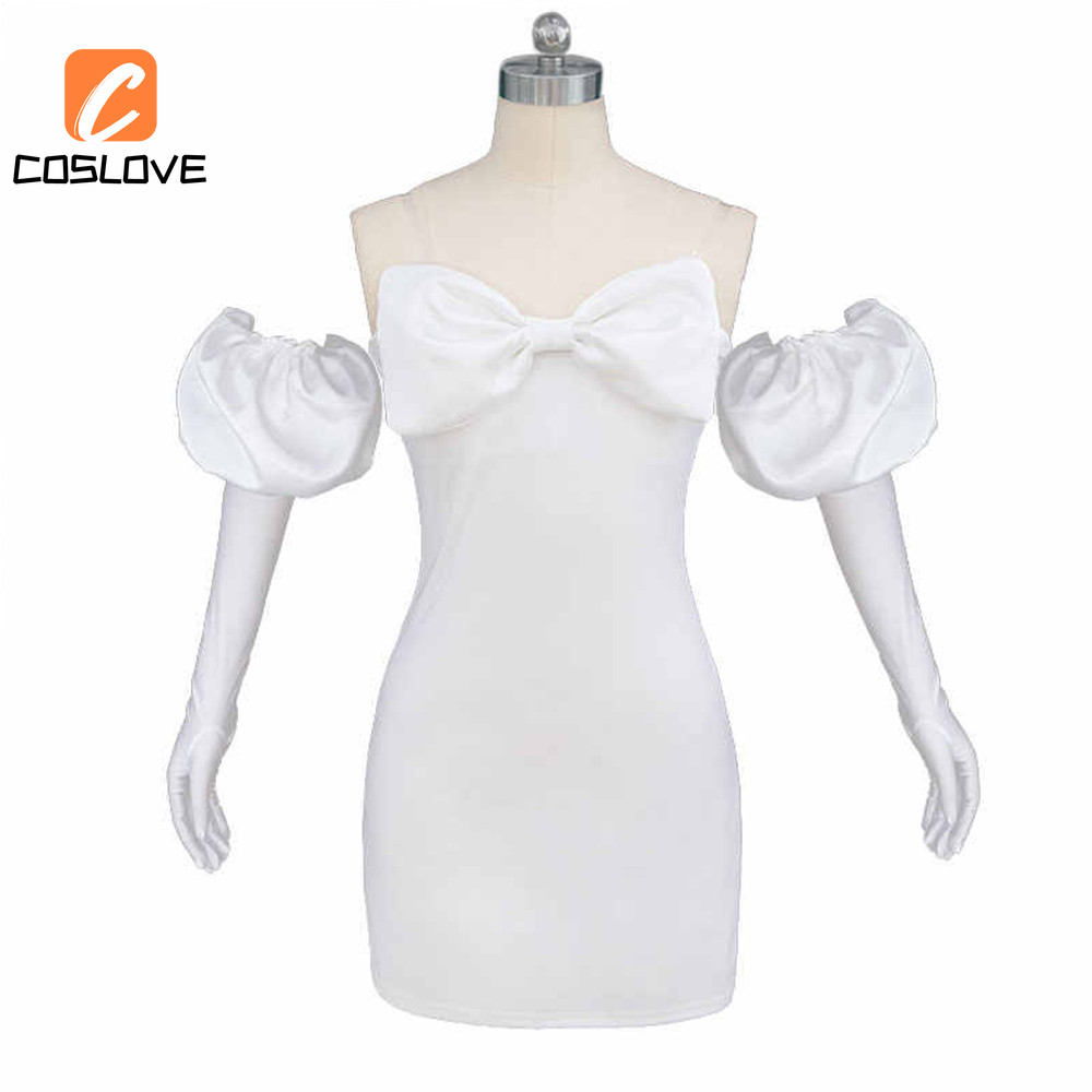 Alien STAGE Sua Cosplay Quần Áo Trọn Bộ Trang Phục Phù Hợp Với Người Phụ Nữ Váy Trắng Cosplay Phục Hồi Hoàn Hảo