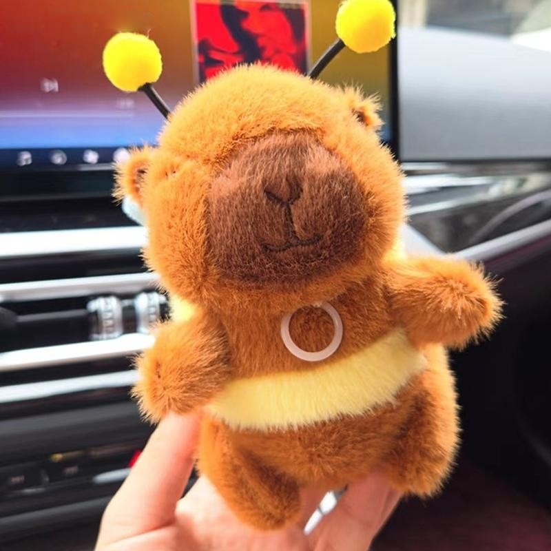 Capibara Kéo Lắc Cánh Ong Capybara Búp Bê Móc Khóa Ba Lô Trang Trí Búp Bê Cặp Đôi Cô Gái Chìa Khóa Treo Phụ Kiện Đồ Chơi Trẻ Em