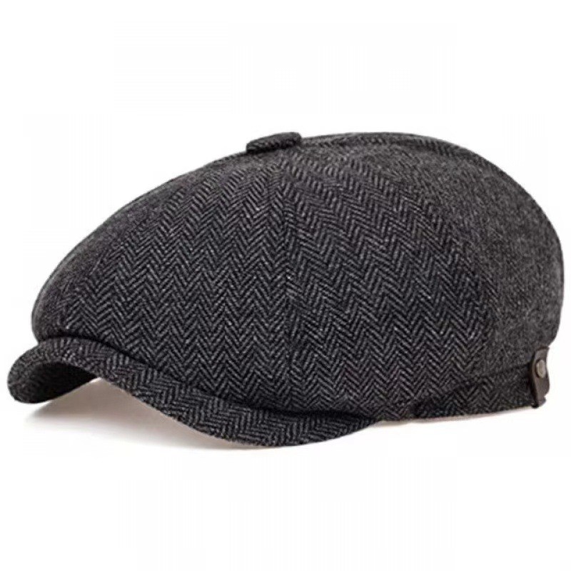 Bạn Tommy Shelby Beret Mũ hình bát giác Mũ phong cách cổ điển Anh Quốc Vải thoải mái Tay nghề tinh tế