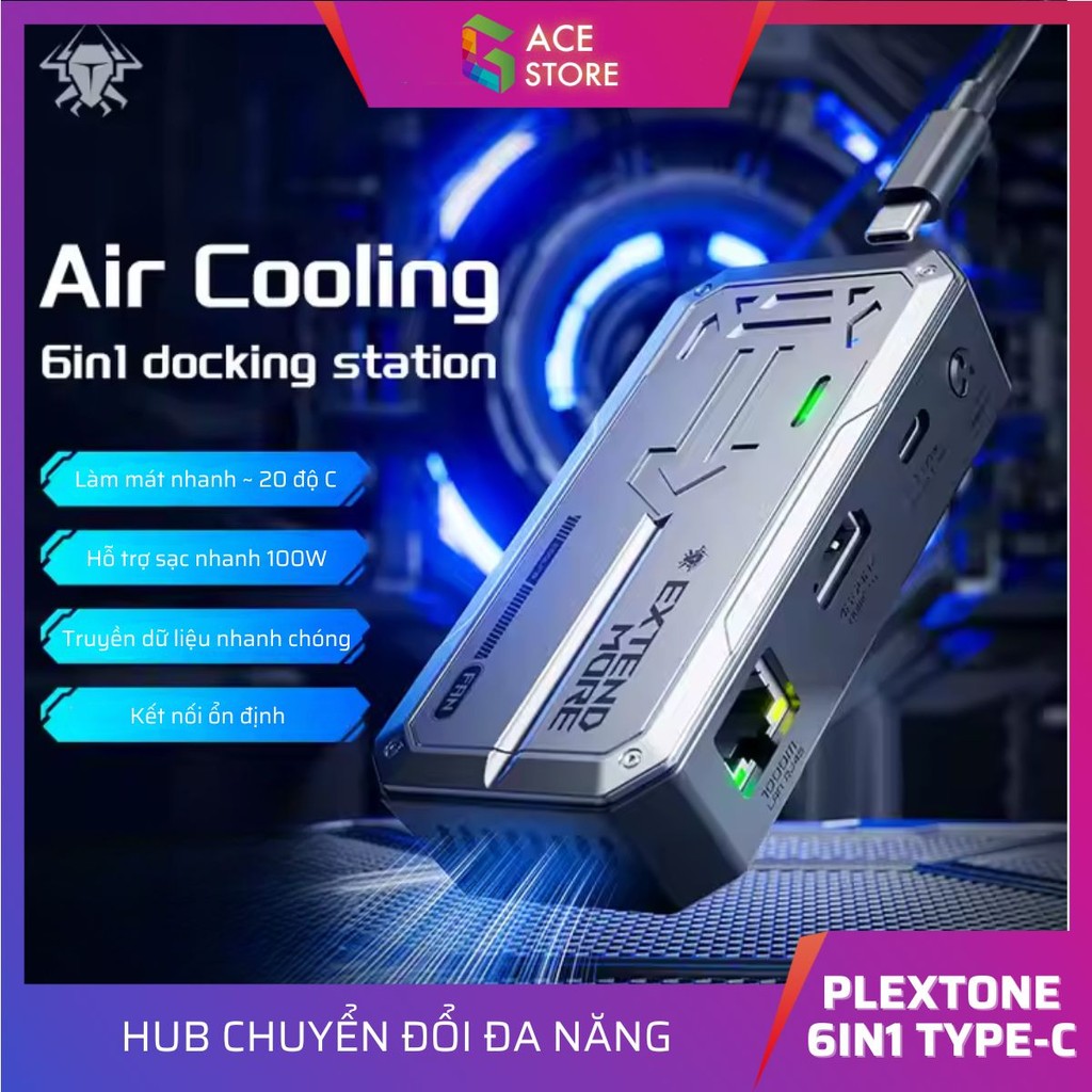 Hub Plextone GS1 6-in-1 Type C