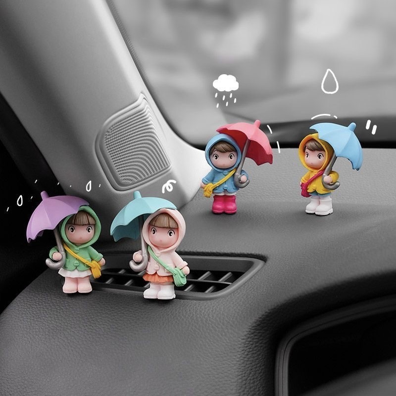 Trang Trí Ô Tô Bảng Điều Khiển Phụ Kiện Mini Dễ Thương Ô Bé Gái Đồ Chơi Đồ Trang Trí Màn Hình Hiển Thị Nhà Gương Chiếu Hậu Trang Trí
