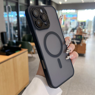 Yadun Từ Tính Mờ Acrylic Sa Mạc Vàng Matte Cho IPhone 16 15 14 Plus 13 12 11 Pro Max Ống Kính Bảo Vệ Toàn Diện Chống Vân Tay Chống Rơi