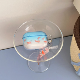 Mặt dây chuyền hình cá Koi + màu xanh Gradient cho AirPods 1 / 2 3 Pro Pro2 pro3 Airpods4