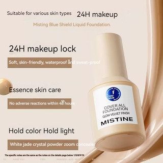 Kem nền dạng lỏng Mistine Little Blue Shield Liquid Foundation