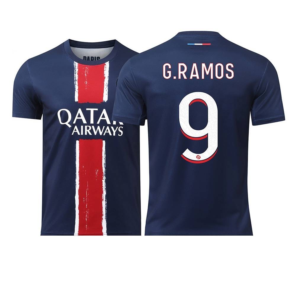 SY3 2024-2025 PSG Mbappe G Ramos O Dembele Jersey Áo thun thể thao bóng đá Trẻ em Người lớn Plus Kích thước YS3