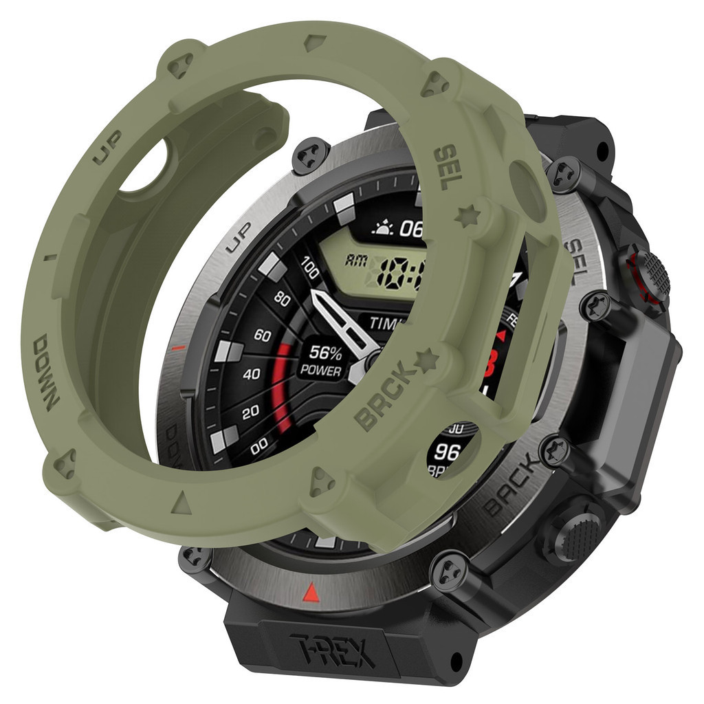 Amazfit T-RexUltra Silicon Chất Lượng Cao TPU Mềm Rỗng Đồng Hồ Dành Cho Amazfit T-Rex Ultra Chống Vân Tay Chống Trầy Xước Vỏ Đồng Hồ Khung Bảo Vệ Cản