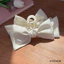 Đen Retro Satin Nơ Lớn Mũ Kẹp Tóc Nữ 2024 Phong Cách Mới Mùa Xuân Kẹp Lưng Đầu Kẹp Tóc Top Kẹp