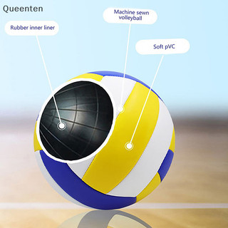 Cuộc thi bóng chuyền Queenten Bóng chuyền PVC Kích thước 5 cho bãi biển Cắm trại ngoài trời Bóng chuyền Huấn luyện trò chơi trong nhà QT