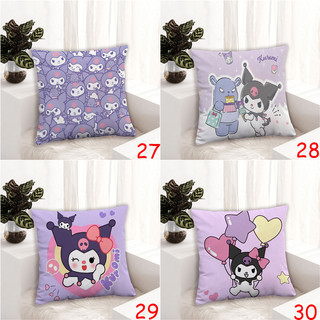 Sanrio Phim Hoạt Hình Kuromi Vuông Vỏ Gối Sofa Polyester In Một Mặt Gối Phòng Khách Trang Trí Nhà (Không Có Gối)