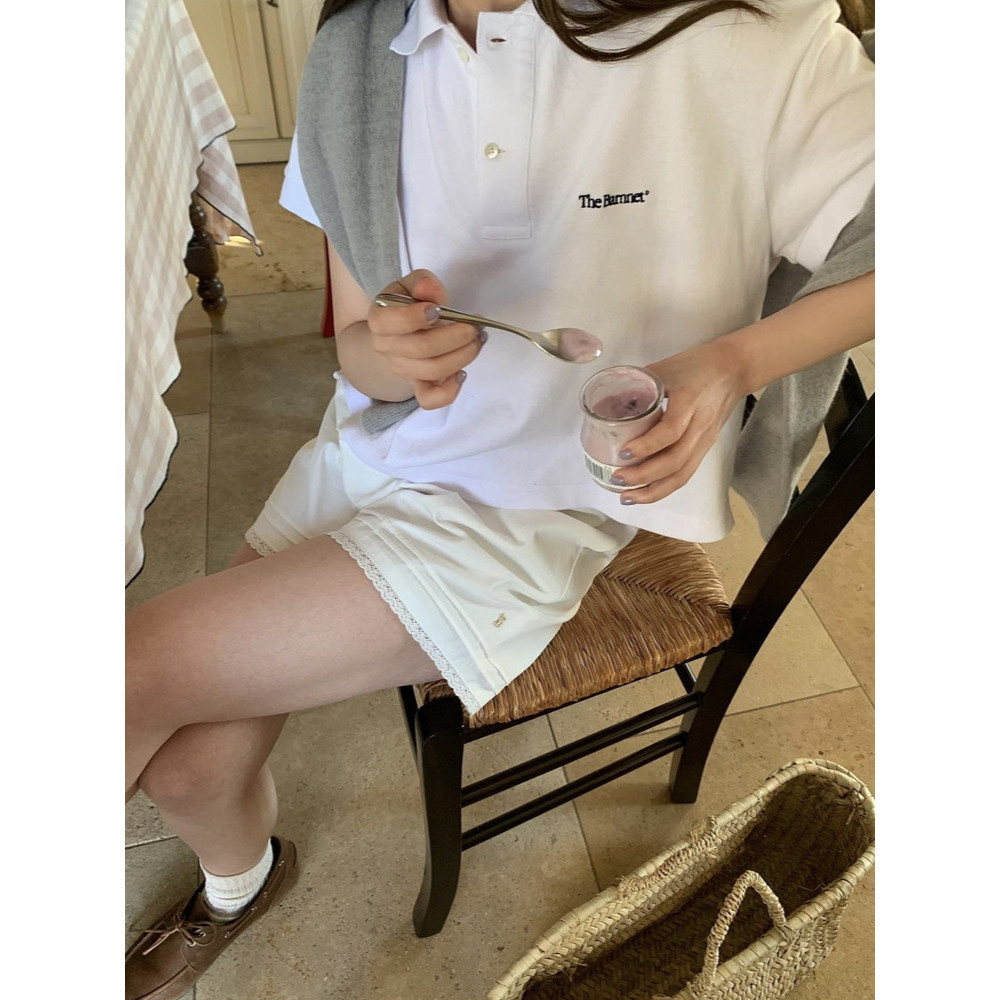 The barnnet SC 2024Summer New Elastic Waist Casual All-Match Lace Shorts