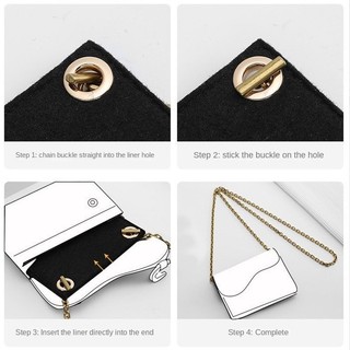 Dây Xích Phụ Kiện Biến Đổi Túi Xách Da, Lót Phụ Kiện Ngắn, Phù Hợp Túi Nhỏ, Boutique, cf Ví