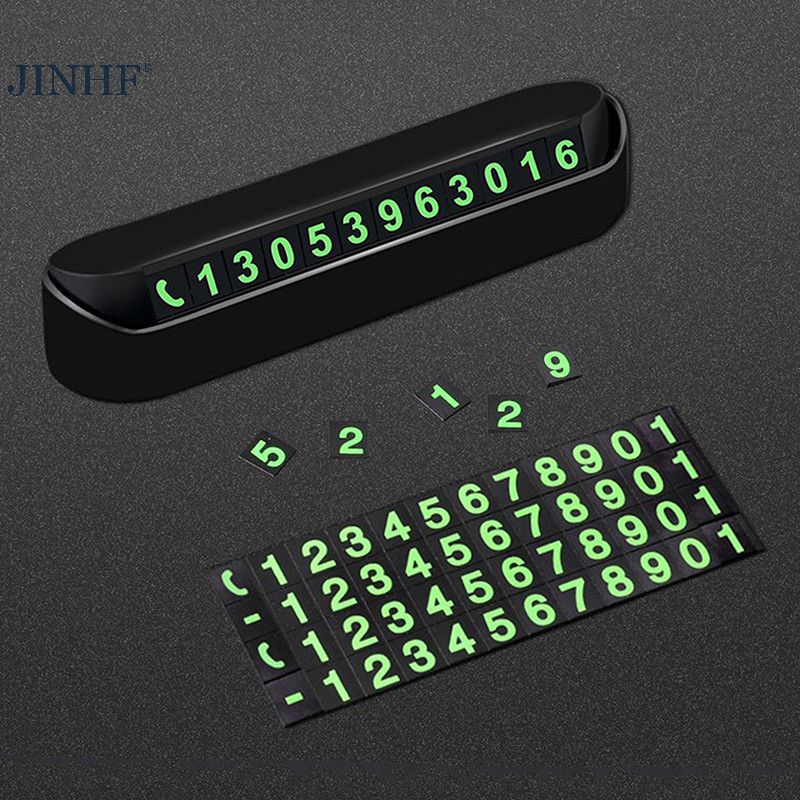 Jinhf Dạ Quang Ô Tô Thẻ Đỗ Xe Tạm Thời Biển Số Điện Thoại Xe Di Chuyển Số Điện Thoại Đỗ Xe Dừng Thẻ Phụ Kiện Ô Tô HOT