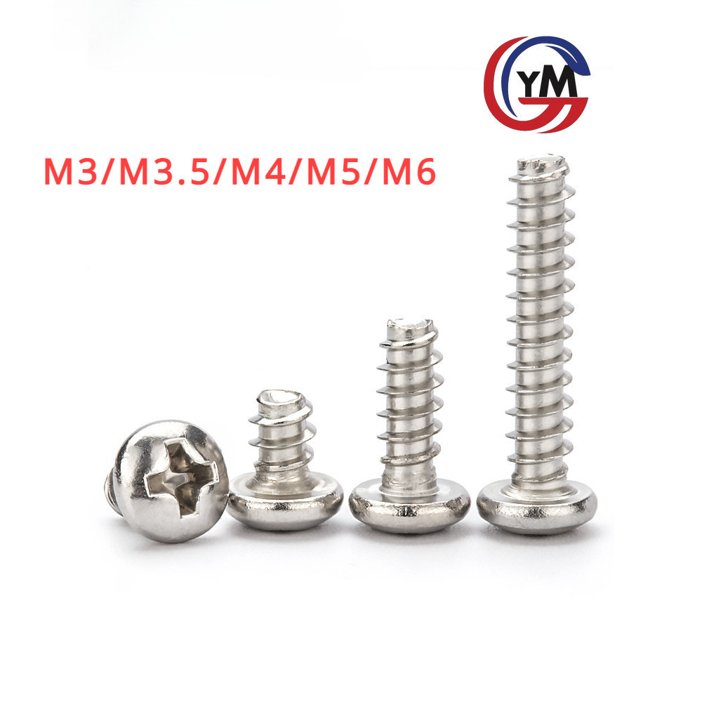 [Yhm1] Vít răng thưa inox 304 Vít bắn gỗ pake đầu tròn ,Vít gỗ M3/M3.5 ...