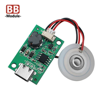 Dc5v Usb Máy phun sương siêu âm Máy tạo độ ẩm Máy phun sương Mô-đun điều khiển tạo độ ẩm Mini Bộ tự làm Type-C với tấm phun