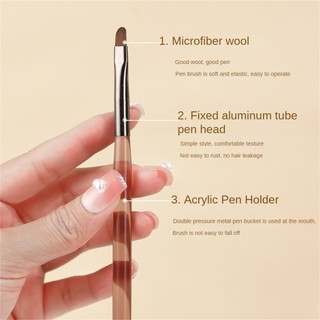 Nail Art Bàn chải chức năng Halo Dye Gradient Kéo Line Cà phê trong suốt Acrylic Phototherapy Pen Dụng cụ làm móng tay cho tiệm làm móng tay