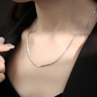 S925 Bạc Xoắn Vòng Cổ Thời Trang Đơn Giản Trang Sức Xương Đòn Dây Xích Cô Gái Sinh Viên Quà Cưới Bán Buôn