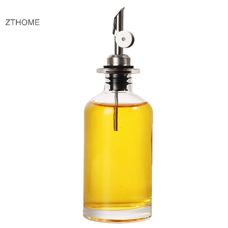 Zthome Dầu Ô Liu Thủy Tinh Chai Đựng Vòi Cruet Rót Phễu Bình Bếp HOT
