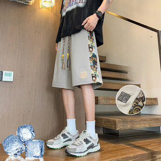 [Plus Size] 8XL Nam Trung Quốc Thêu Dụng Cụ Oversize Lưới Quần Short Mùa Hè Thoáng Khí