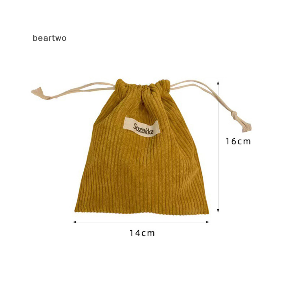 < Beartwo > Túi đựng đồ trang sức mỹ phẩm dây rút vải nhung Đồ lặt vặt nhỏ Trà kẹo Đai ốc lưu trữ tiện lợi Túi đựng mỹ phẩm đẹp