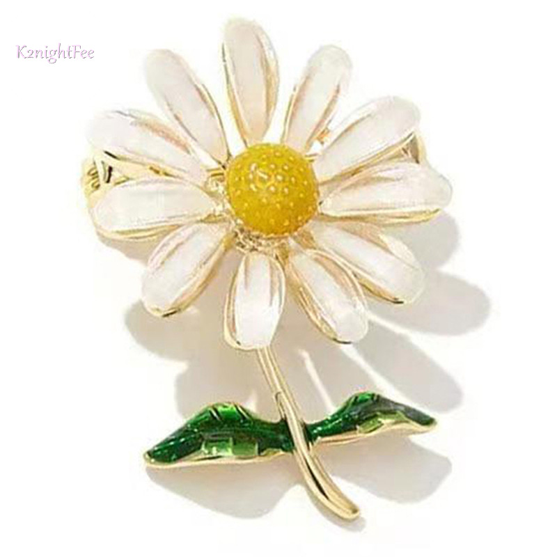 K2nightfee Men Sáng Tạo Hoa Cúc Trâm Pin Áo Bé Gái Hợp Kim Thổ Cẩm Pin Phụ Kiện Trang Sức Trâm Cài Ngày Lễ Quà Tặng Trang Sức VN