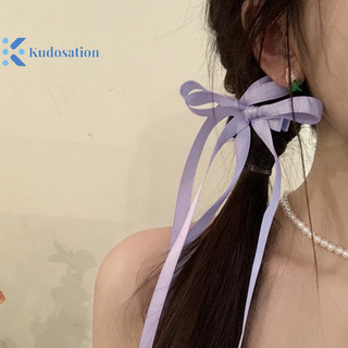 Kudosation Phong Cách Hàn Quốc Ruy Băng Nơ Dài sel Kẹp Tóc Ngọt Ngào Dễ Thương Mũ Cho Nữ Bé Gái Dự Tiệc Thời Trang Phụ Kiện Tóc