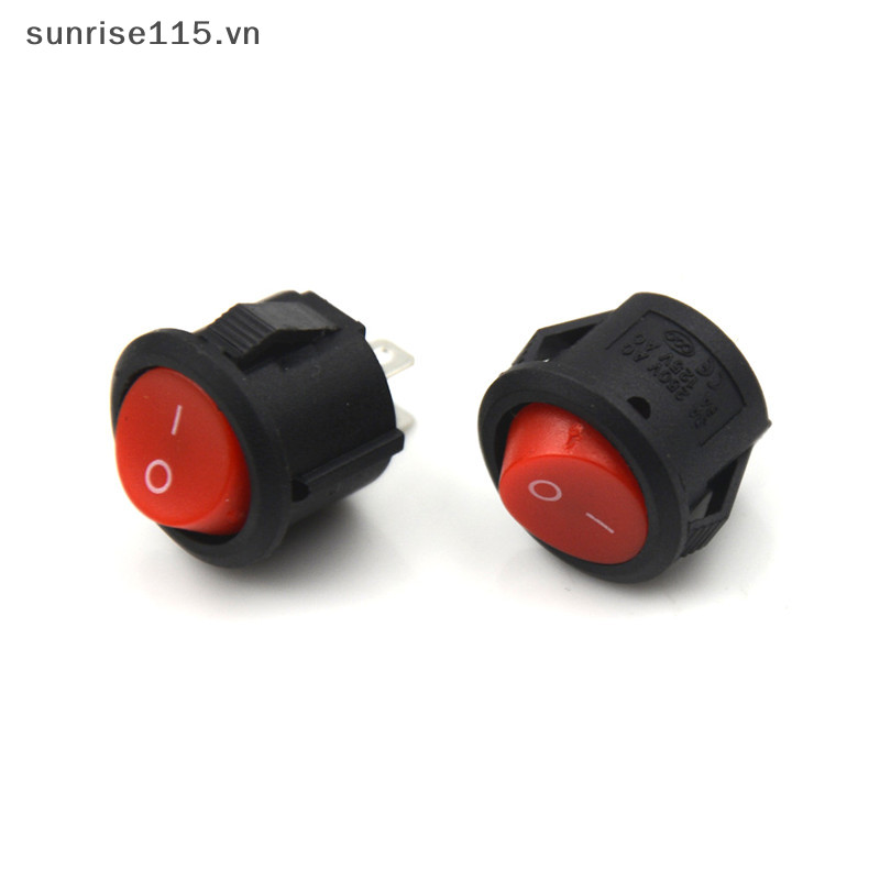 Srvn 10 Chiếc Thuyền Tròn Rocker Đường Kính 16mm 2 Pin ON-OFF Rocker 3A / 250V.
