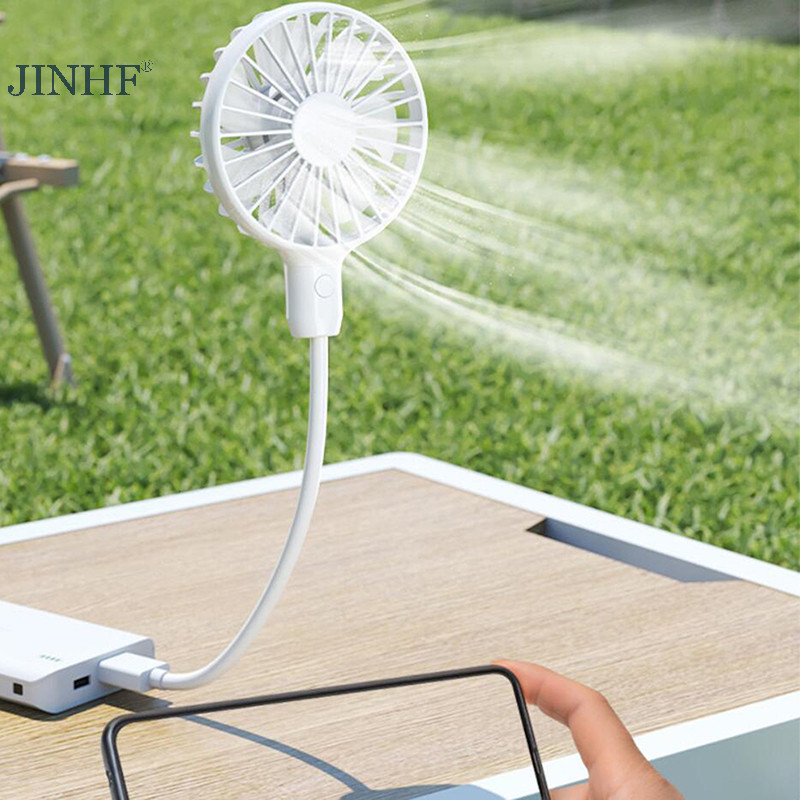 JINHF Mùa Hè Ngoài Trời Và Du Lịch USB Sạc Quạt Cầm Tay Làm Mát Im Lặng Không Dây Chơi Cắm Quạt HOT