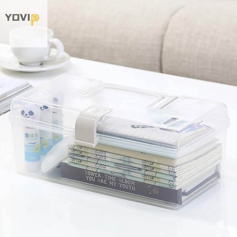 Hộp Bảo Quản Mặt nạ YOVIP Có Tay Cầm Hộ Gia Đình Chống Bụi Kín Hộp Dung Tích Lớn Chống Thấm Nước Chống Bụi Đồ lặt vặt Hộp Bảo Quản VN