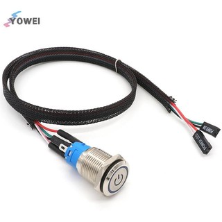 YOWEI PC Host Start Power SW Nút Thiết lập lại máy tính Nút SW với cáp VN