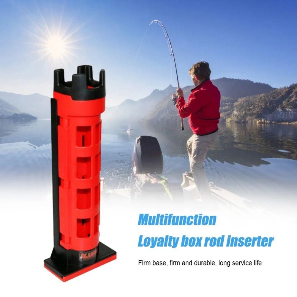 SWISSWIN Hộp Câu Cần Đứng, Hộp Câu Cá Bằng Nhựa Di Động, Tổ Chức Ngoài Trời Bền Có Thể Tháo Rời Chèn Kẹp Hộp Câu Cá Thùng Giá Đỡ Thiết Bị Chèn
