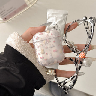 Chú thỏ hoa cho AirPods 1 / 2 3 Pro Pro2 Pro3 Airpod4 Bộ tai nghe Vỏ bảo vệ Bluetooth không dây AirPods pro2 Pro3 3 4 Vỏ bảo vệ tai nghe