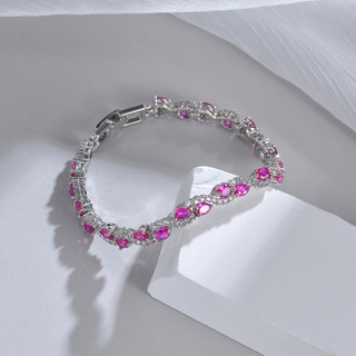 Châu Âu Mỹ ins Vòng tay hình bầu dục Ruby phong cách mới dành cho nữ