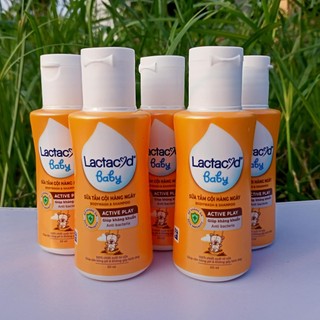 5 Chai Sữa tắm cho bé Lac ta cyd Giảm rôm sảy hăm kẽ dưỡng da cho bé Chai 60ml - Vàng