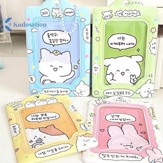 Kudosation Thời Trang Hàn Quốc 3 Inch Photocard Chủ Thẻ Kpop Móc Khóa Mặt Dây Chuyền Thần Tượng Đựng Thẻ Xe Buýt Ngân Hàng ID Thẻ Đồ Dùng Học Sinh