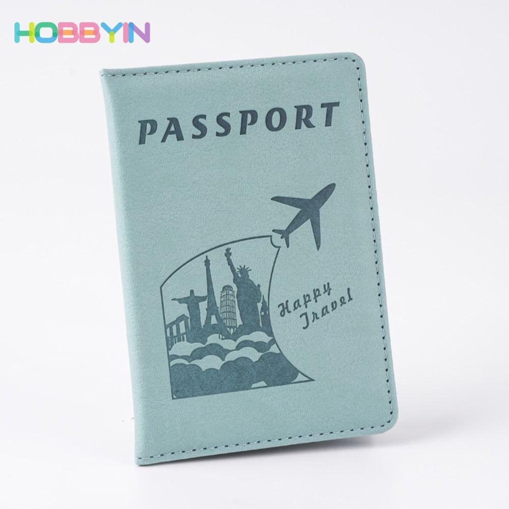 Bọc Hộ Chiếu HOBBYIN, Kẹp Hộ Chiếu Đa Năng Da PU, In Chất Lượng Cao Di Động Người Tổ Chức Tài Liệu Nam