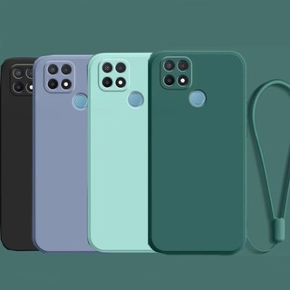 Thời Trang Mới Realme C11 C21 C15 C12 C25s C21Y C25Y Khung Ốp Lưng Vuông Mỏng Mềm TPU Silicon Có Dây Đeo Tay Dây Đeo Cổ Tay