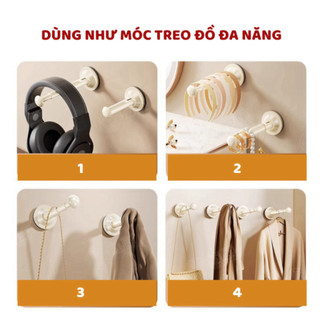 Giá Móc Quần Áo Giá Treo Móc Quần Áo Hút Chân Không Bám Chắc Móc Treo Đồ Đa Năng Tiện Lợi NGÓI HOME - GTM01