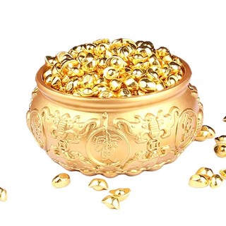 HOMEHAVEN 1 Cái Bát Kho Báu, Thu Hút Sự Giàu Có May Mắn Đồng Thau Cornucopia, Bền May Mắn 4 / 6 / 8cm Điện Ma Thuật Máy Tính Để Bàn Trang Trí Nhỏ Trang Trí Nhà