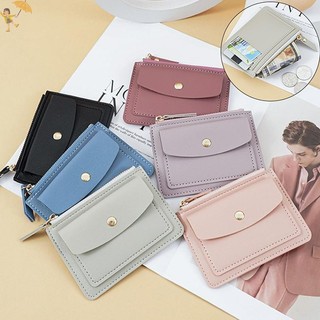 [GOU] Ví Nữ Da Ví Nữ Đơn Giản Dây Kéo Chắc Chắn Nhiều Thẻ Đựng Đồng Xu Ví Ngắn Mỏng Ví Nhỏ Dây Kéo Khóa VN