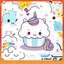Hộp 50 Sticker Hình ĐÁM MÂY CUTE Decal Phản Quang 7 Màu Halogram Chống Nước NSX Gì Cũng In | MS: 000166
