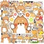 Hộp 50 Sticker Hình CHÓ SHIBA Decal Phản Quang 7 Màu Halogram Chống Nước NSX Gì Cũng In | MS: 000113